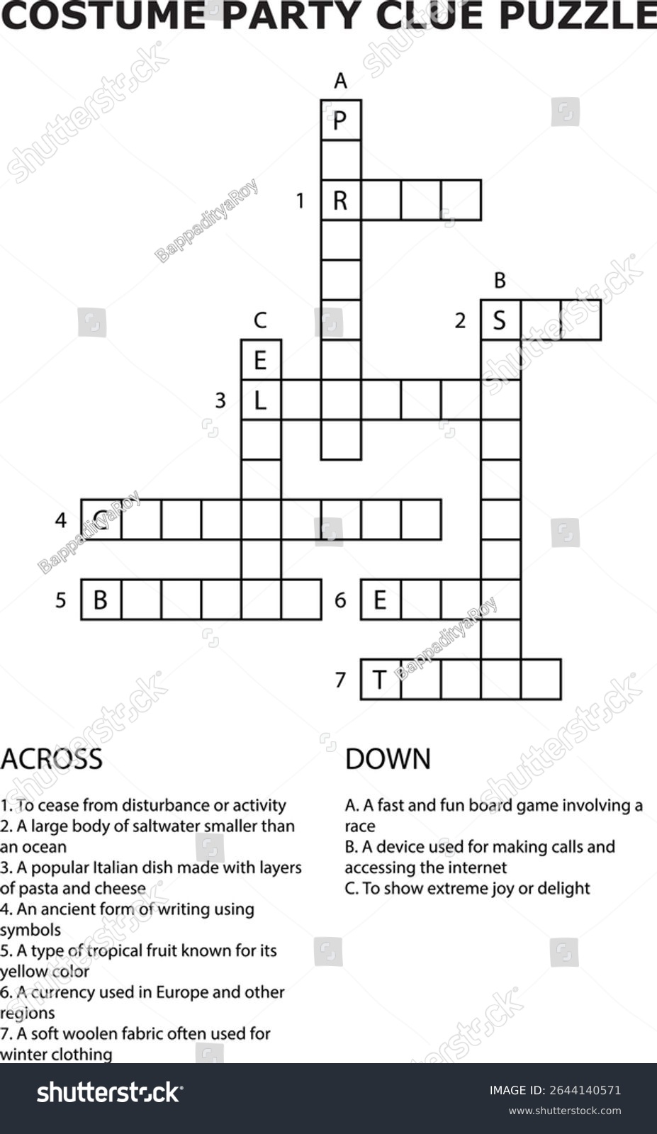 Costume Party Clue Crossword Puzzle Game Stock Vector Royalty Free 2644140571 Shutterstock Costume Party Clue Crossword Puzzle Game Stock Vector Royalty Free 2644140571 Shutterstock