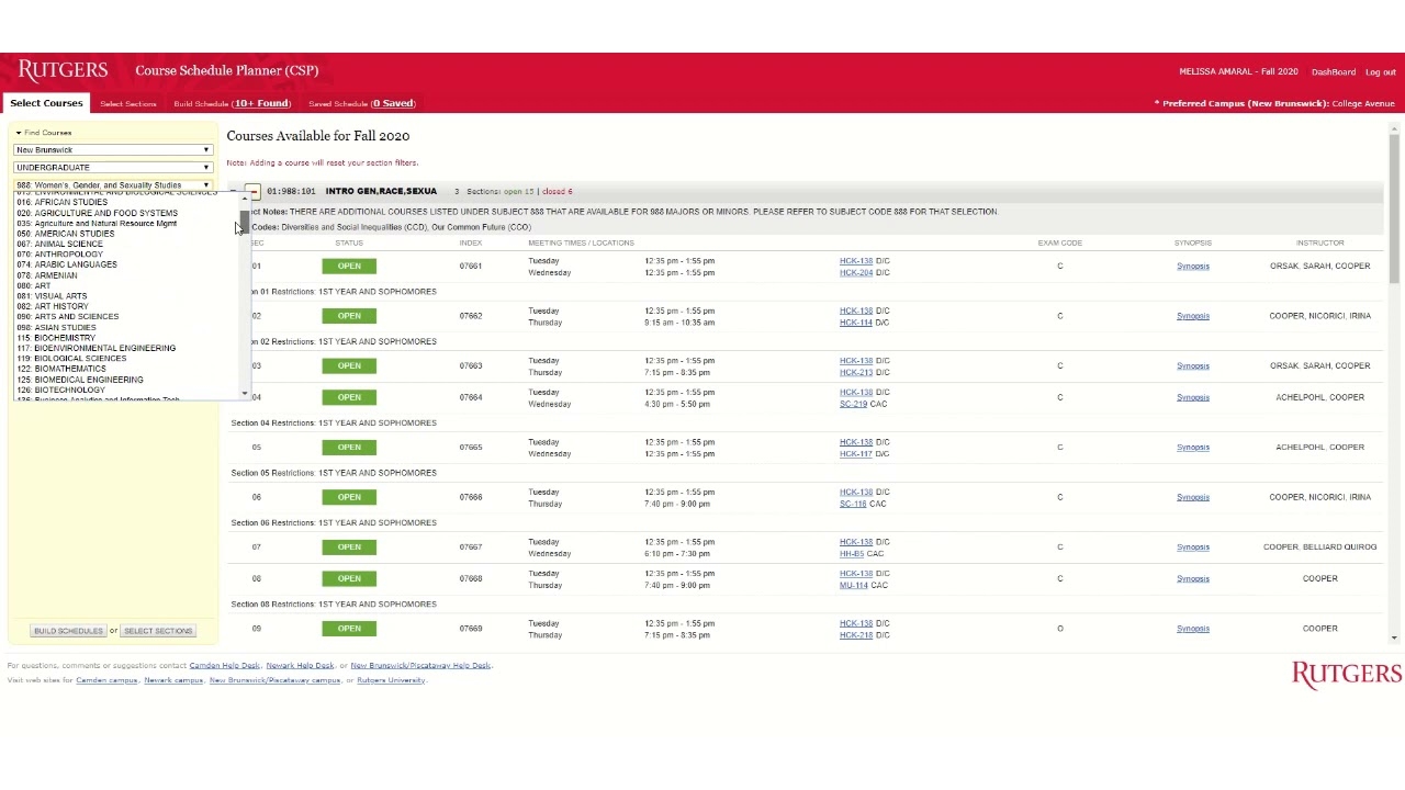 Course Schedule Planner YouTube