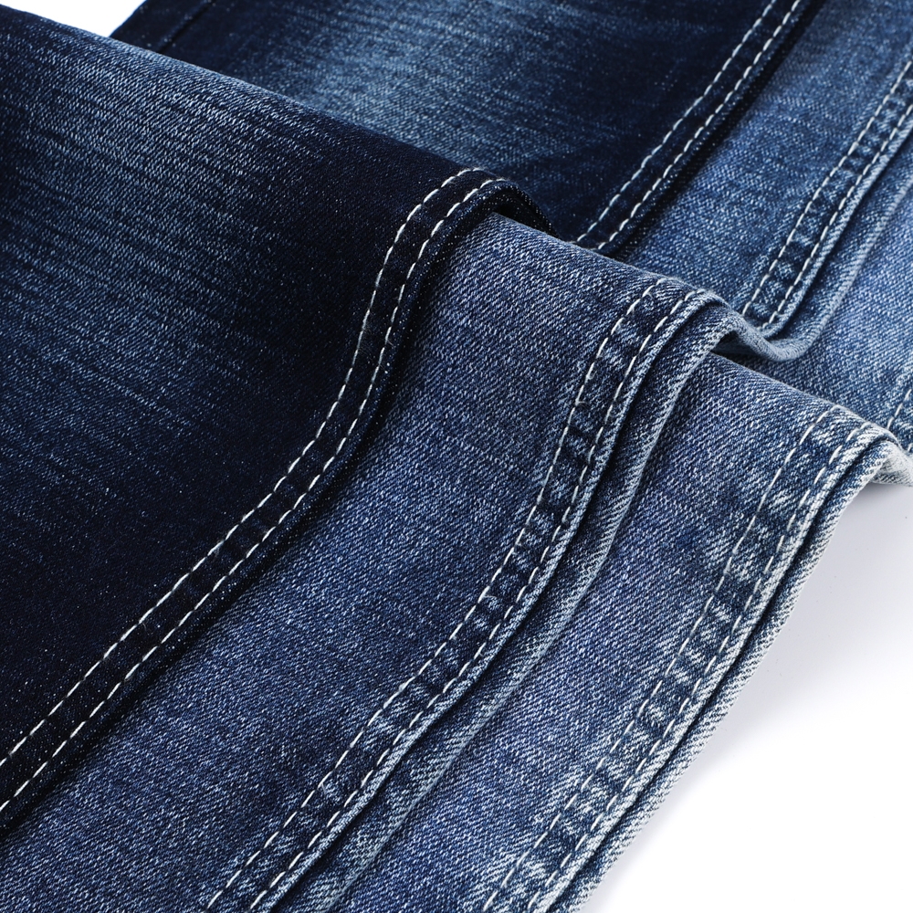 Cross Hatch Denim Fabric Stretch Breathable Woven