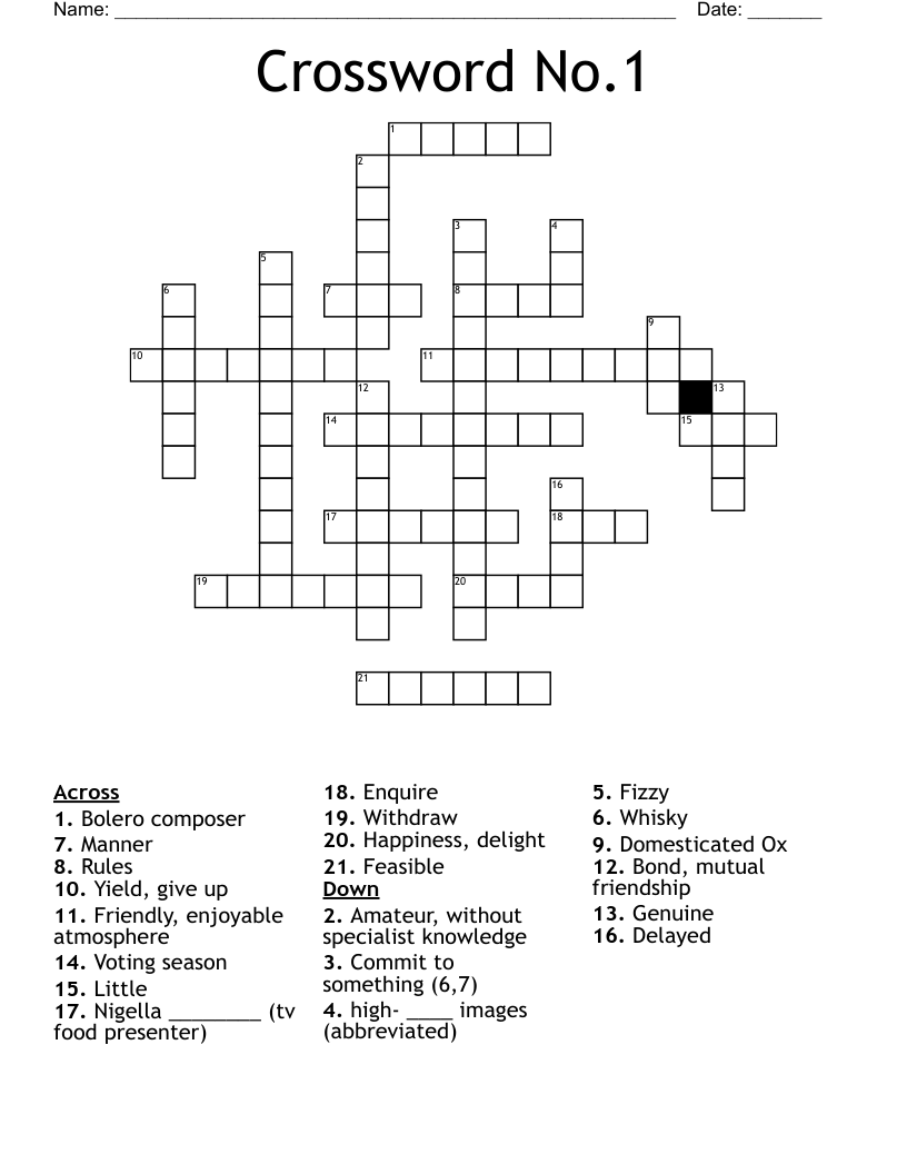 Crossword No 1 WordMint