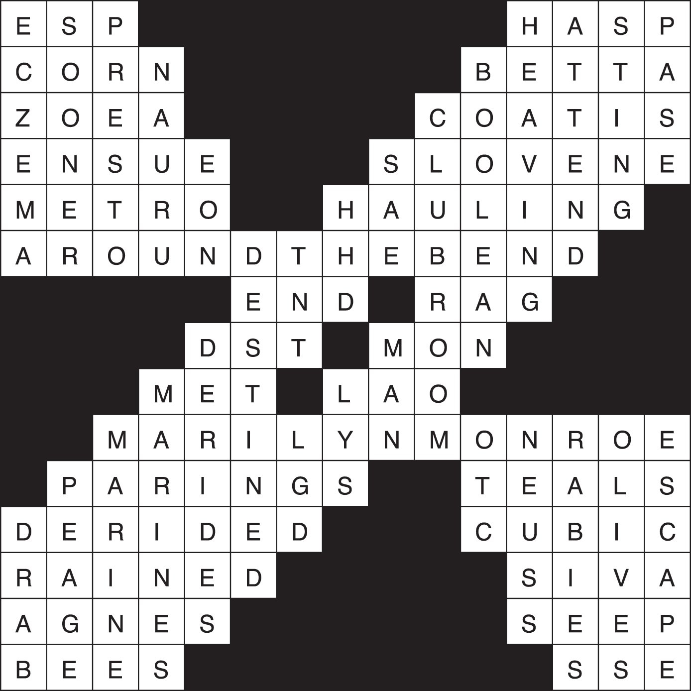 Crossword Puzzle Answers April 7 13 2022 The Northern Light