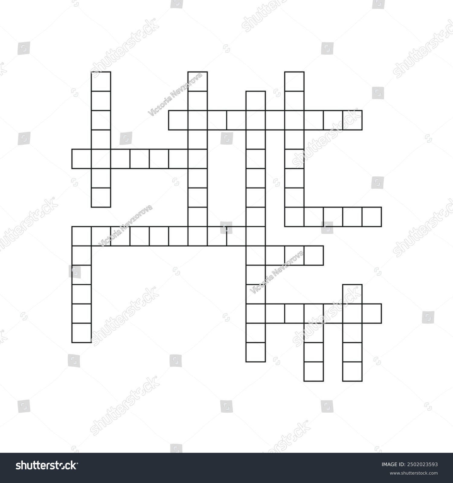 Crossword Puzzle Template Blank Word Grid Stock vektor royaltyfri 2502023593 Shutterstock Crossword Puzzle Template Blank Word Grid Stock vektor royaltyfri 2502023593 Shutterstock