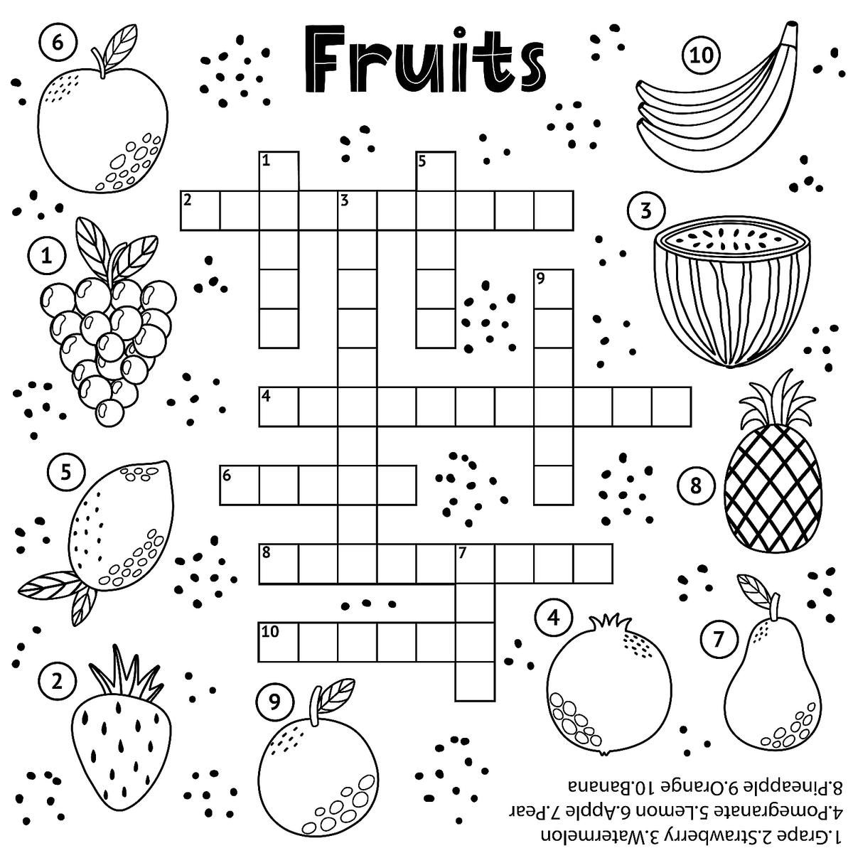 Crossword Puzzles For Kids Fun Free Printable Crossword Puzzle Coloring Page Activities For Children