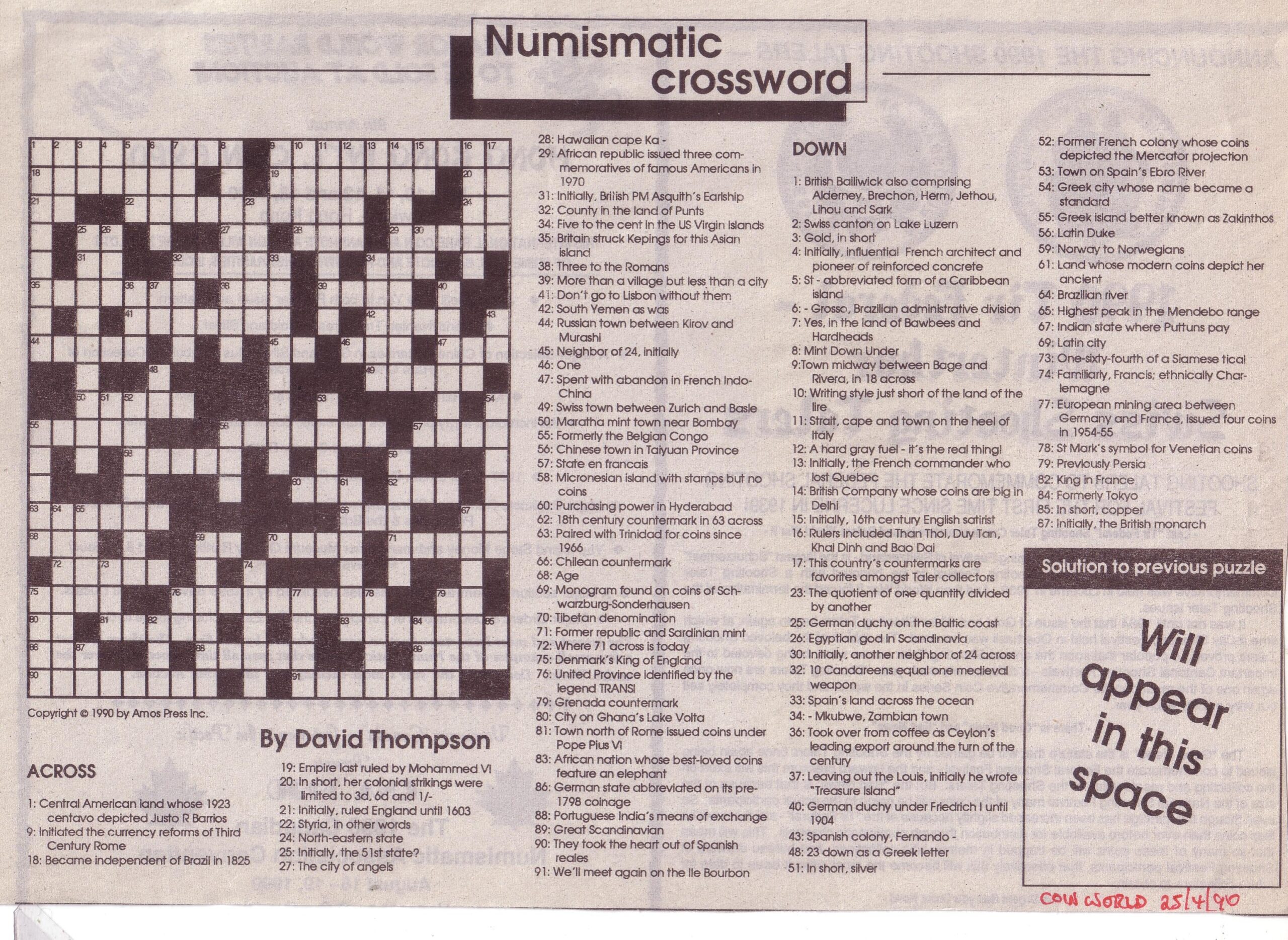 Crossword Puzzles It s Not Only Rock n Roll