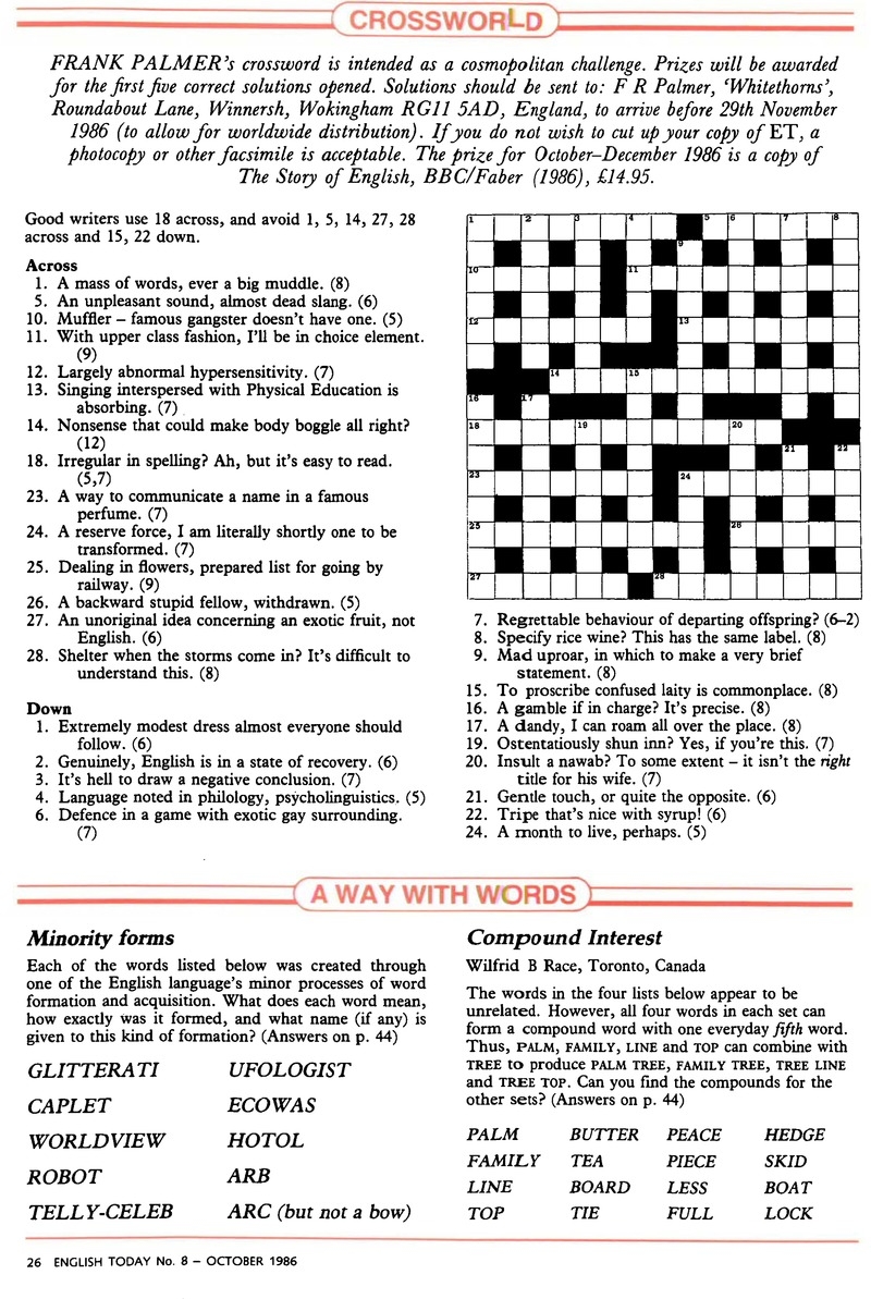 Crossworld English Today Cambridge Core Crossworld English Today Cambridge Core