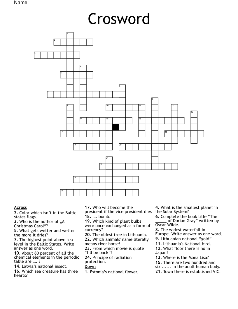 Crosword Crossword WordMint Crosword Crossword WordMint