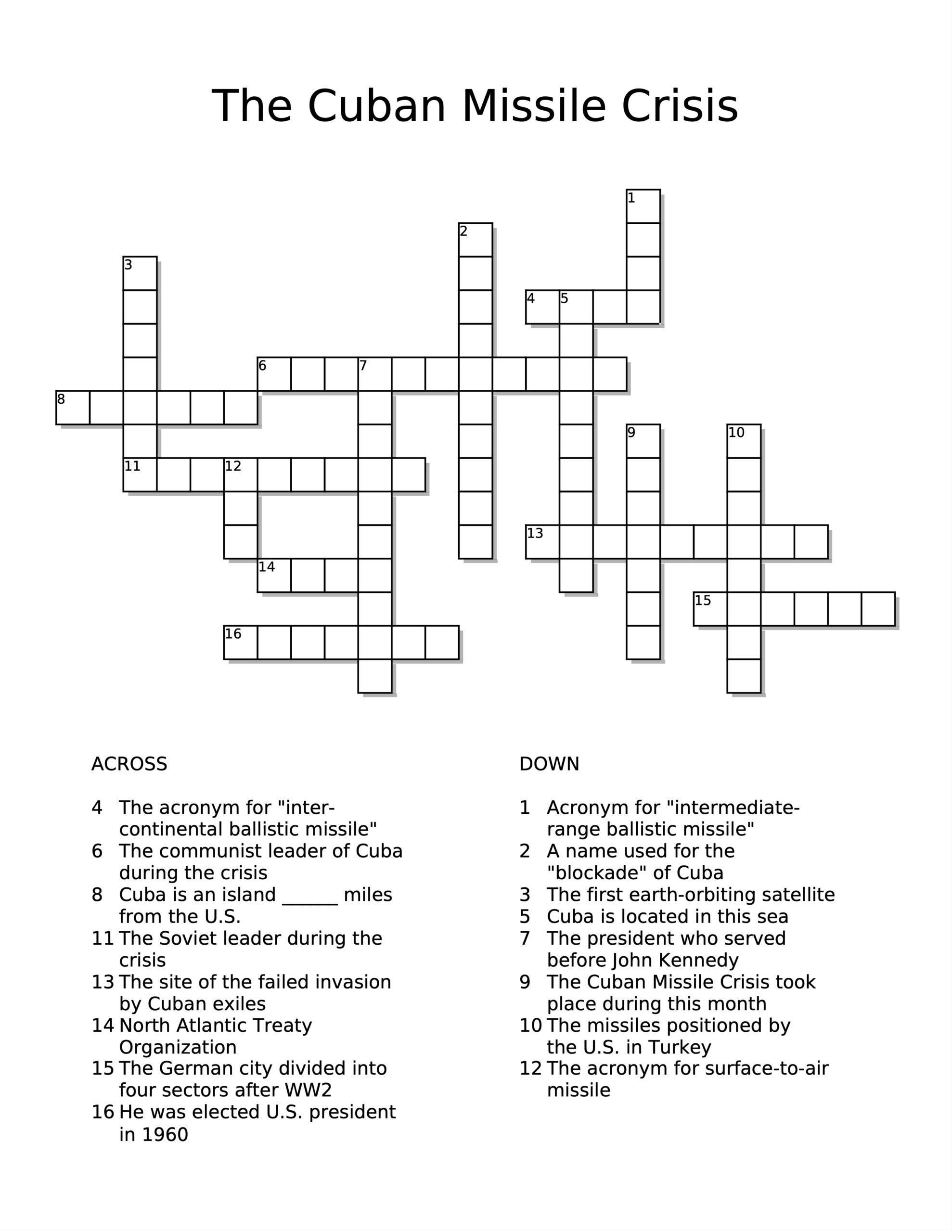 Cuban Missile Crisis World History Passage And Assessment Classful