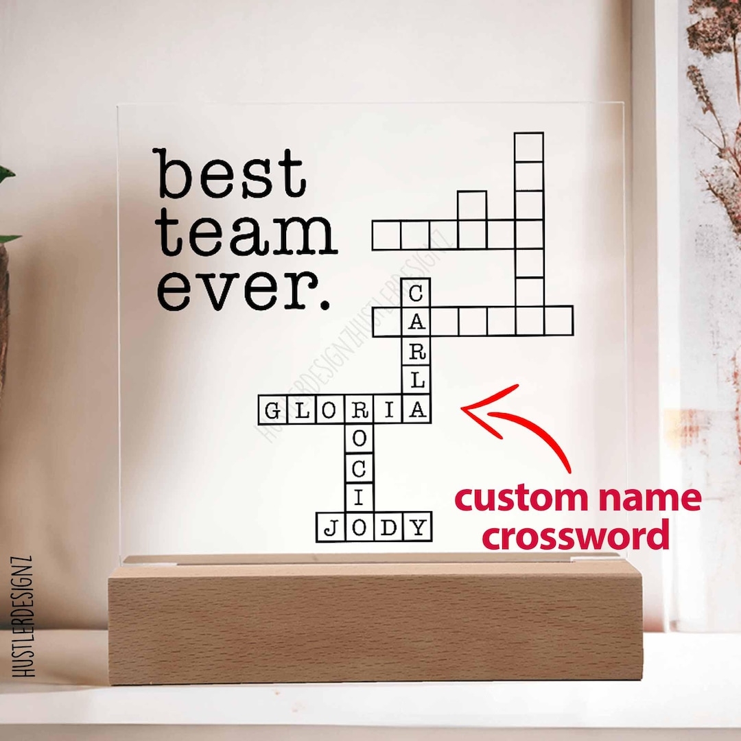 Custom Crossword Best Team Plaque Personalized Team Gifts Company Team Appreciation farewell Gifts Corporate Team Acrylic Plaque Etsy Israel Custom Crossword Best Team Plaque Personalized Team Gifts Company Team Appreciation farewell Gifts Corporate Team Acrylic Plaque Etsy Israel