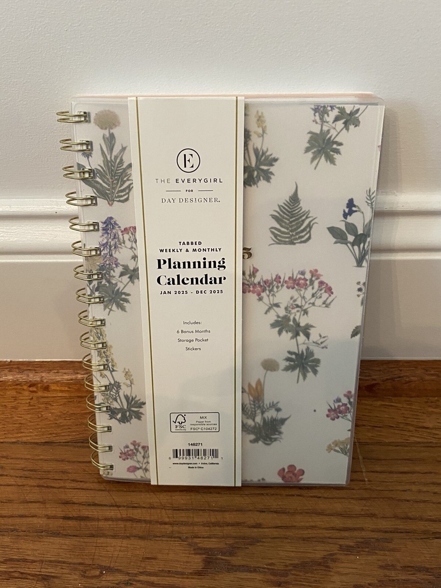 Day Designer Everygirl 2025 Calendar Planner Weekly New Year Fashion Med Floral EBay