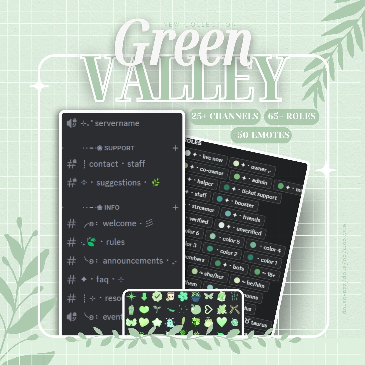 Discord Server Template Nature Etsy