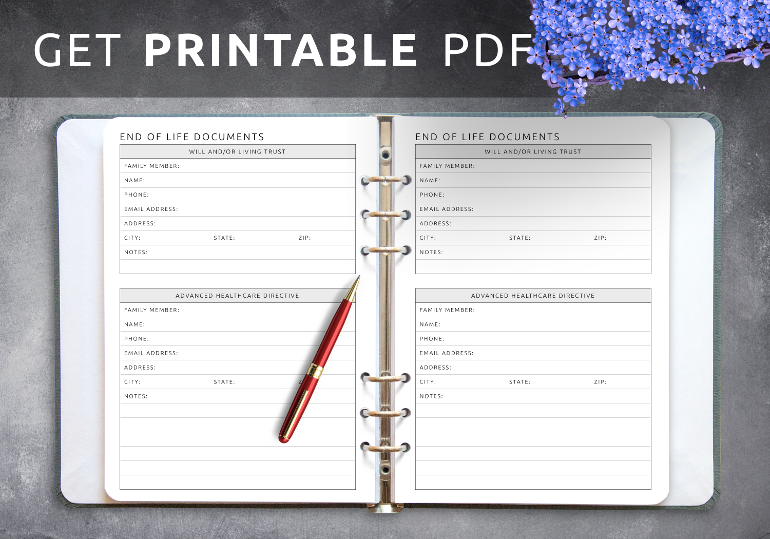 end of life planner