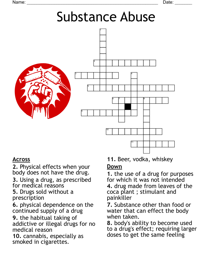 Effects Of Alcohol Crossword WordMint