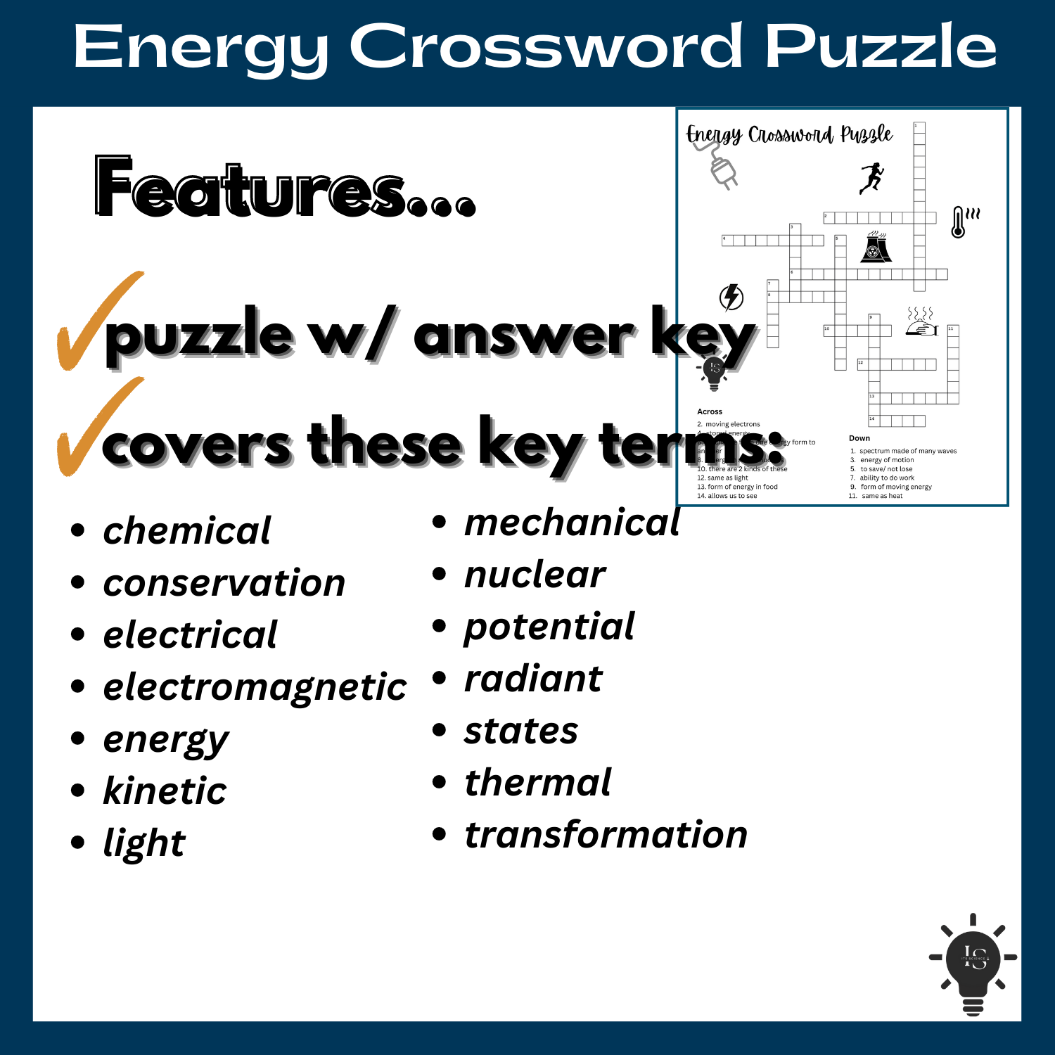 Energy States Forms Crossword Puzzle Made By Teachers