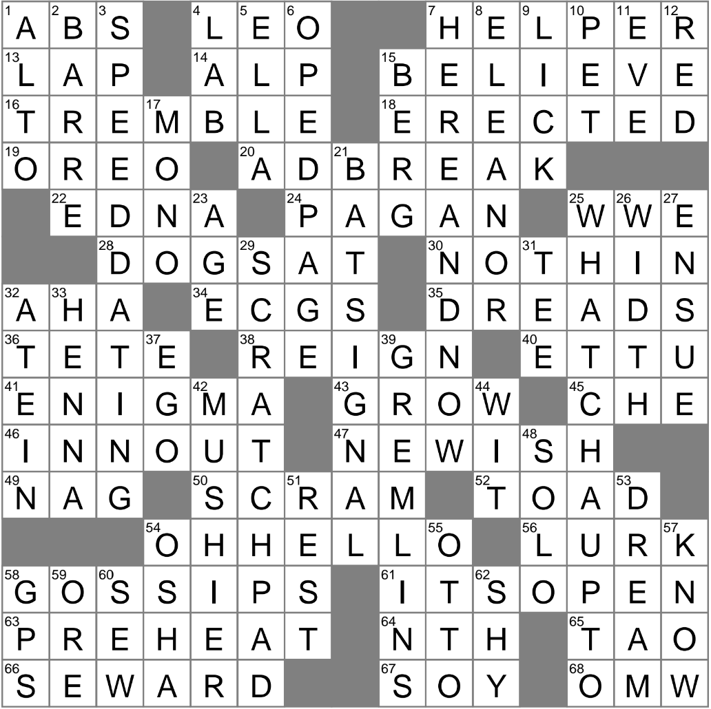 Era In Power Crossword Clue Archives LAXCrossword