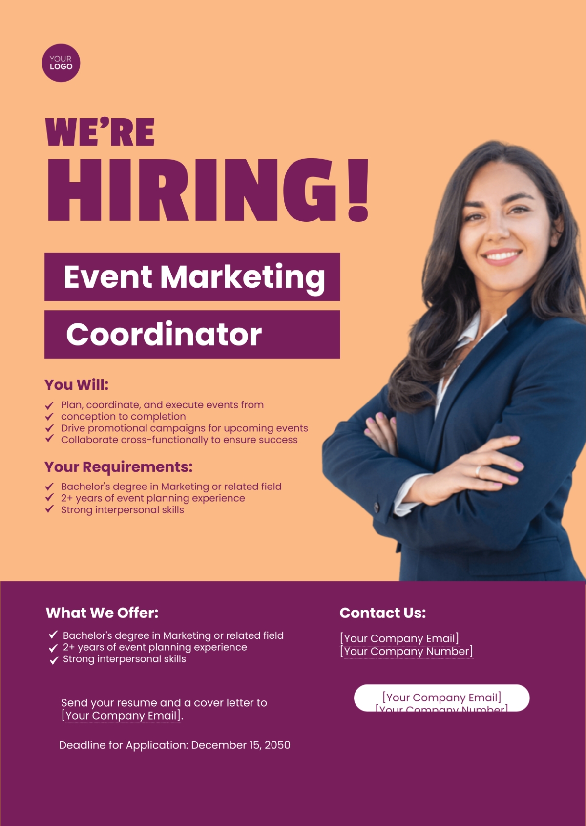 Event Marketing Coordinator Job Ad Template In Word PDF Download Template