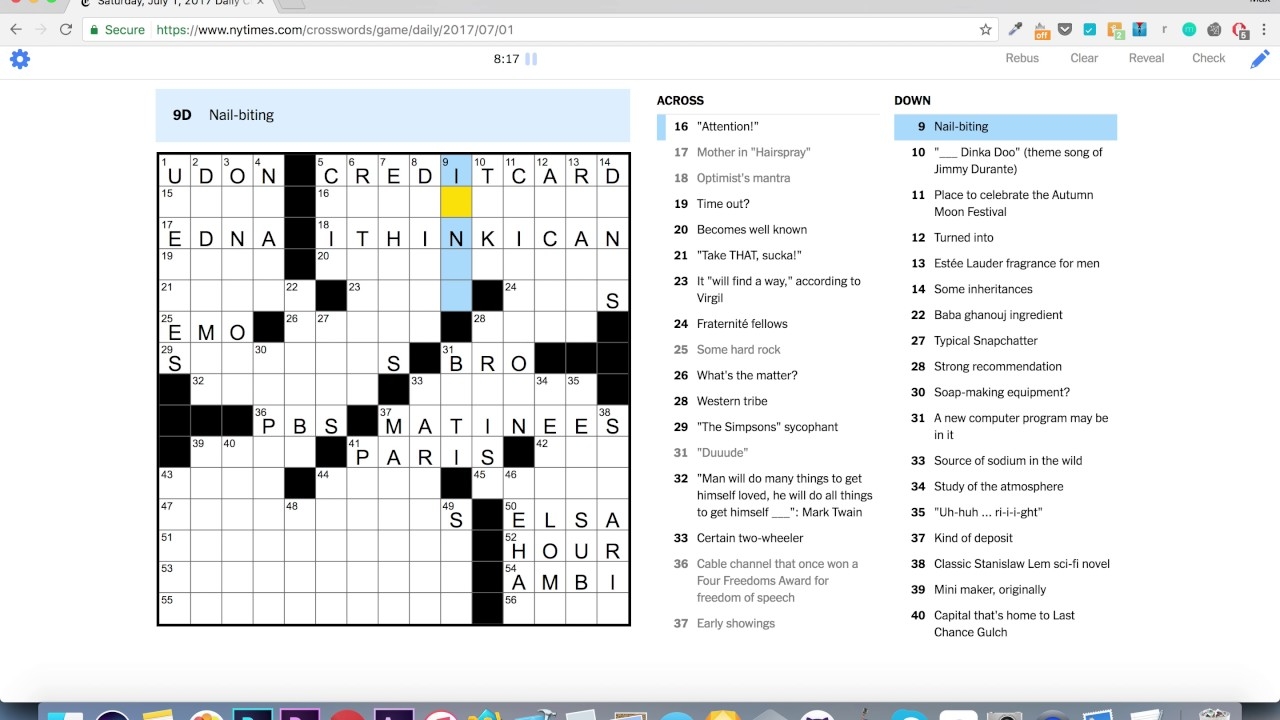 crossword clue for anxiety
