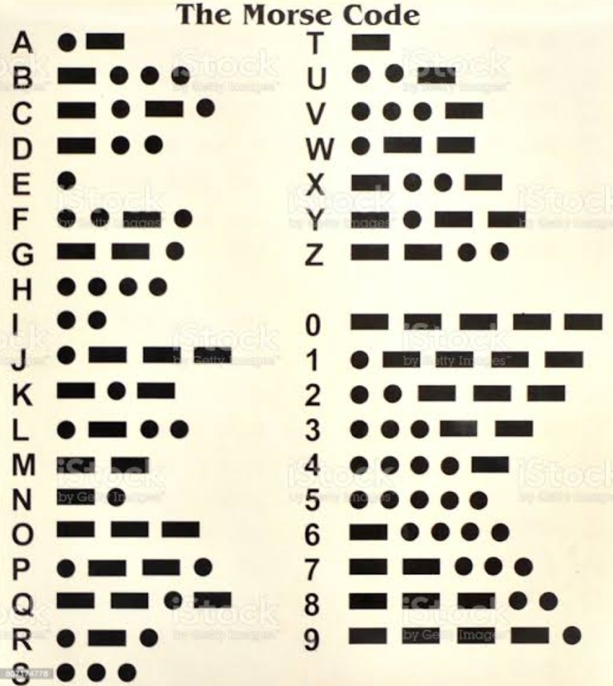 e in morse code