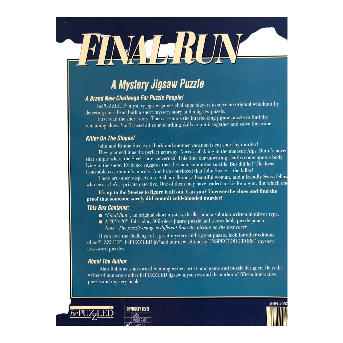 Final Run Ski Mystery Jigsaw Puzzle BePuzzled Mysteries 500 Pcs Open Box EBay