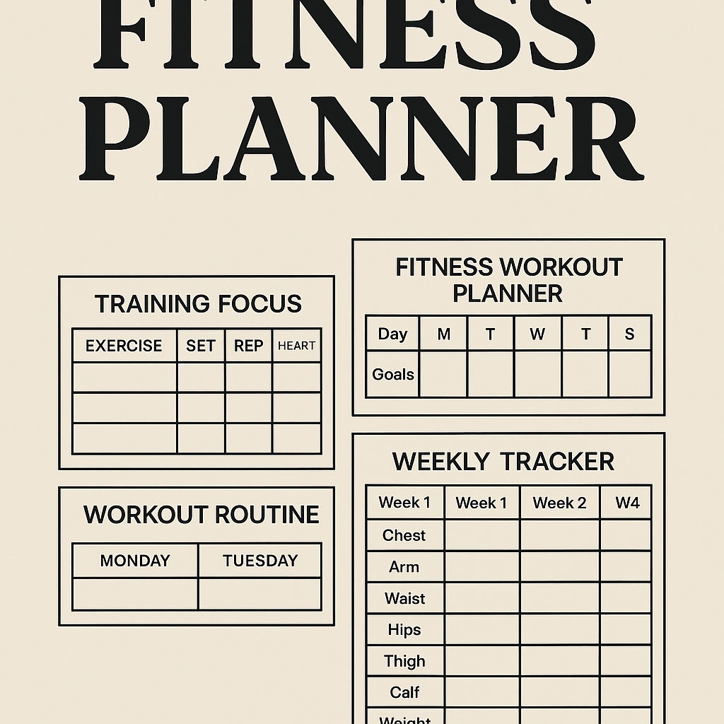 Fitness Planner 12 Week Goal Focused Workout Health Tracker Eloquens