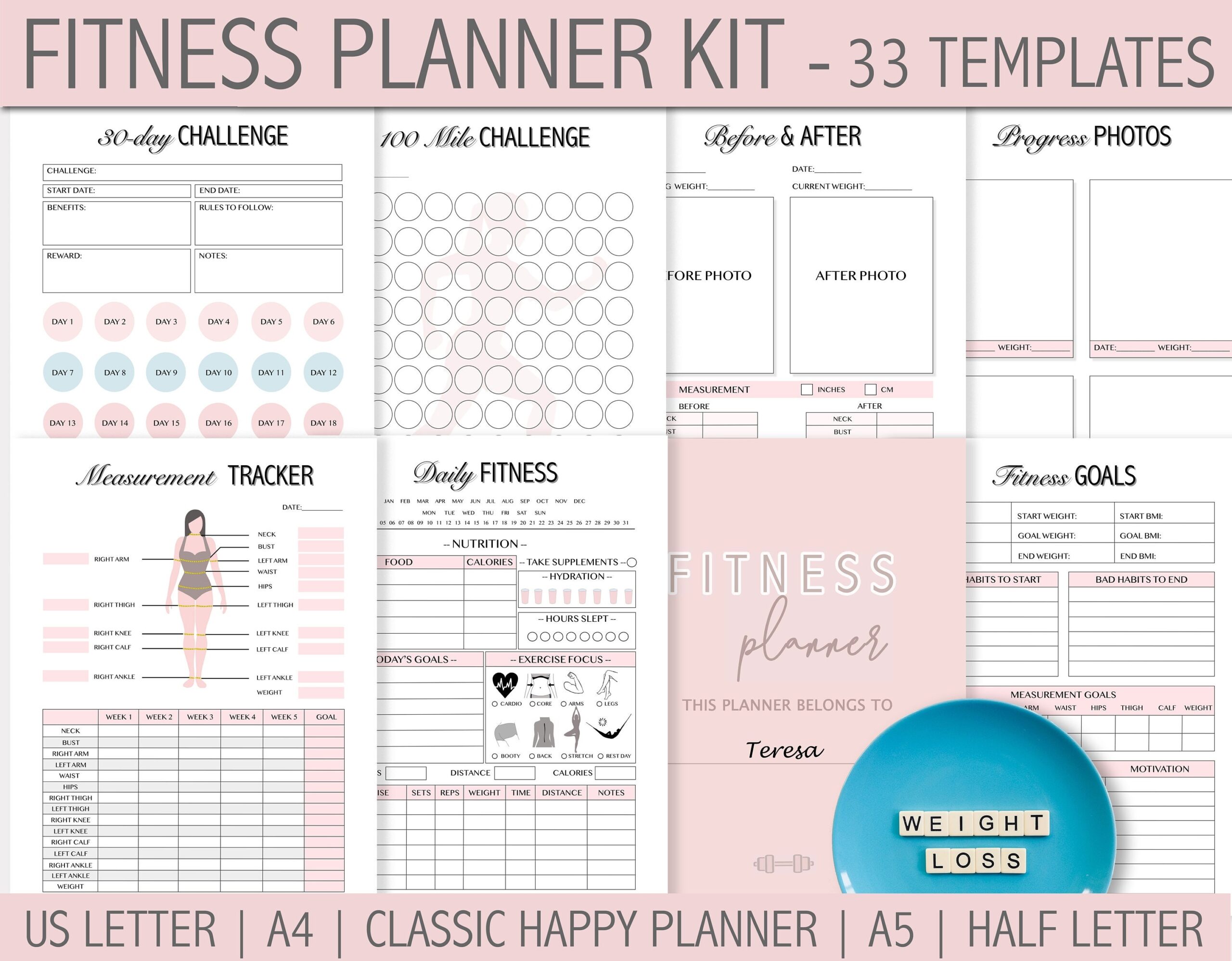 planner for fitness