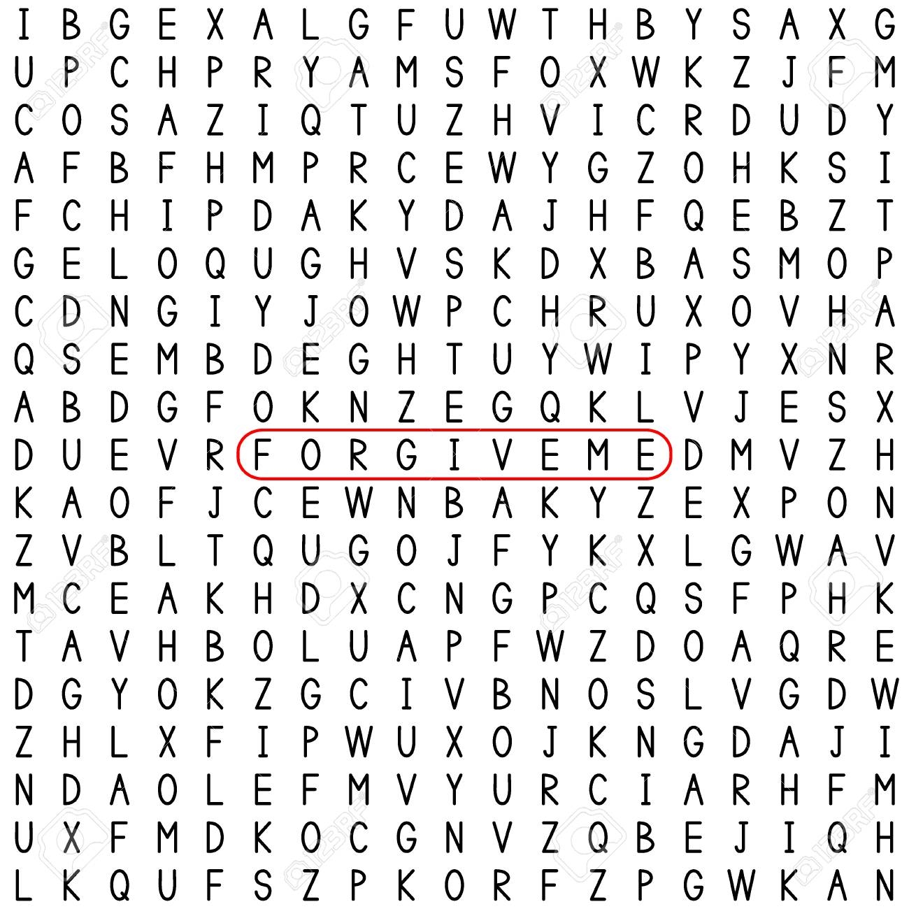 Forgive Me Find The Words In The Word Puzzle Word Game Seamless Pattern With Letters Vector Illustration Royalty Free SVG Cliparts Vectors And Stock Illustration Image 117514256 