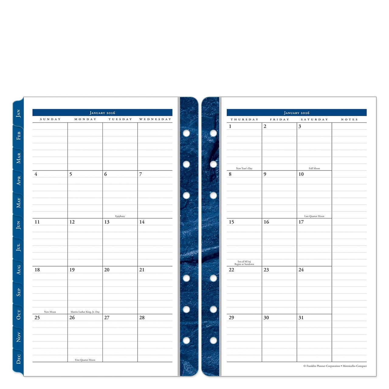 Franklin Covey Yearly Foldout Calendar FranklinCovey Blooms Page Per Day Ring Bound Planner Franklin Covey Two Pages