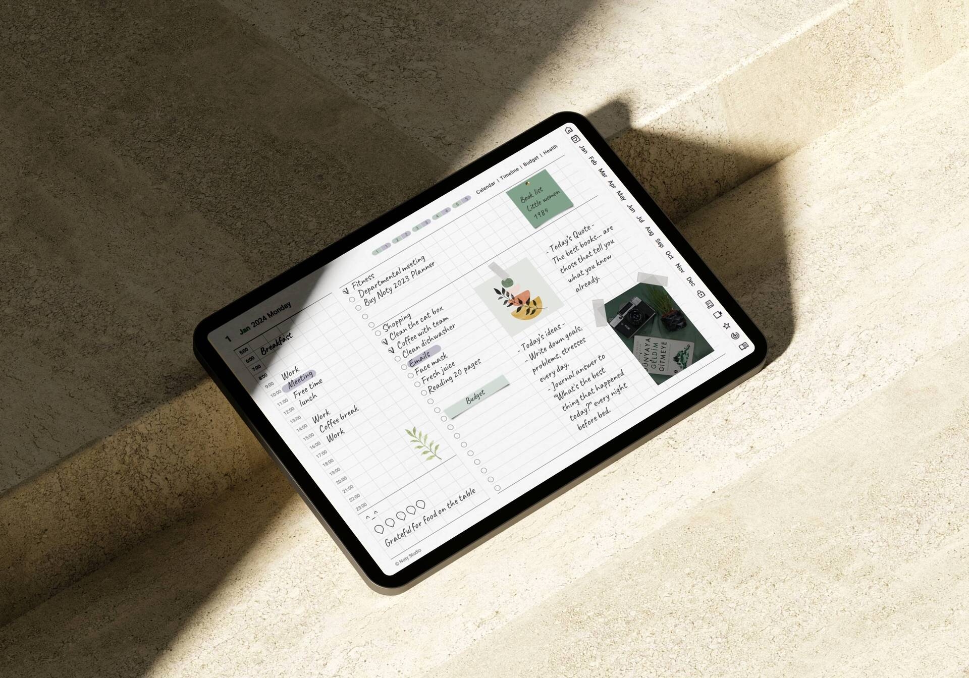 Free 2025 Digital Planner For GoodNotes On Tablet Noty Studio