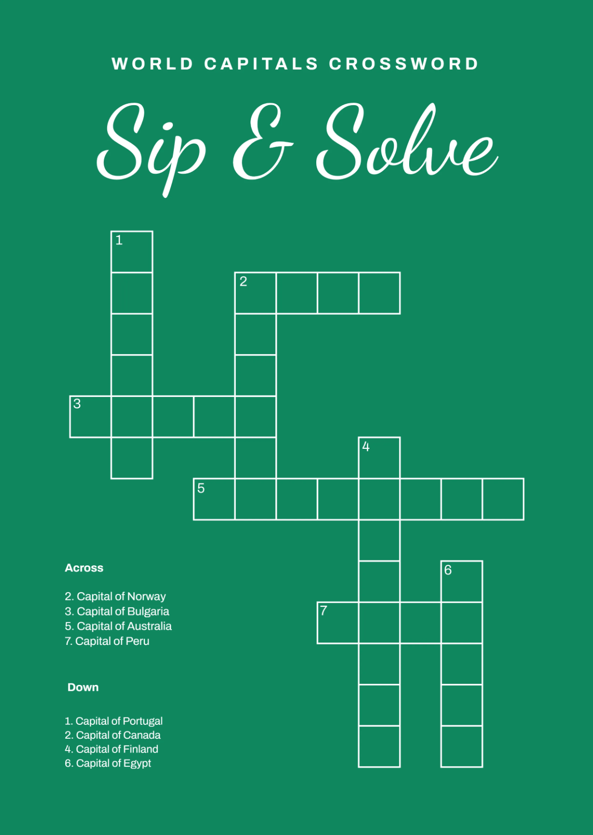 capital norway crossword clue