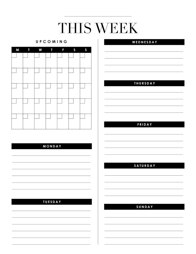 Free Weekly Family Planner Printable House Mix