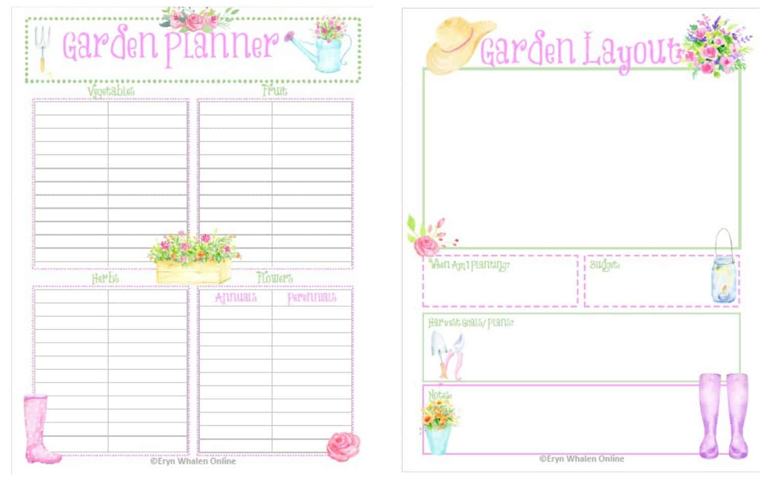 Garden Planning Free Printables Eryn Whalen Online