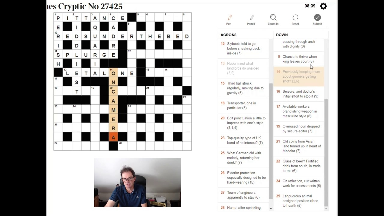 weapon in clue crossword