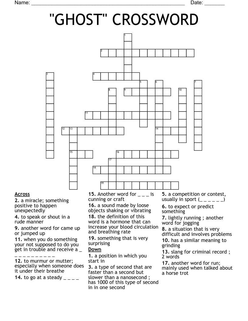 GHOST CROSSWORD WordMint
