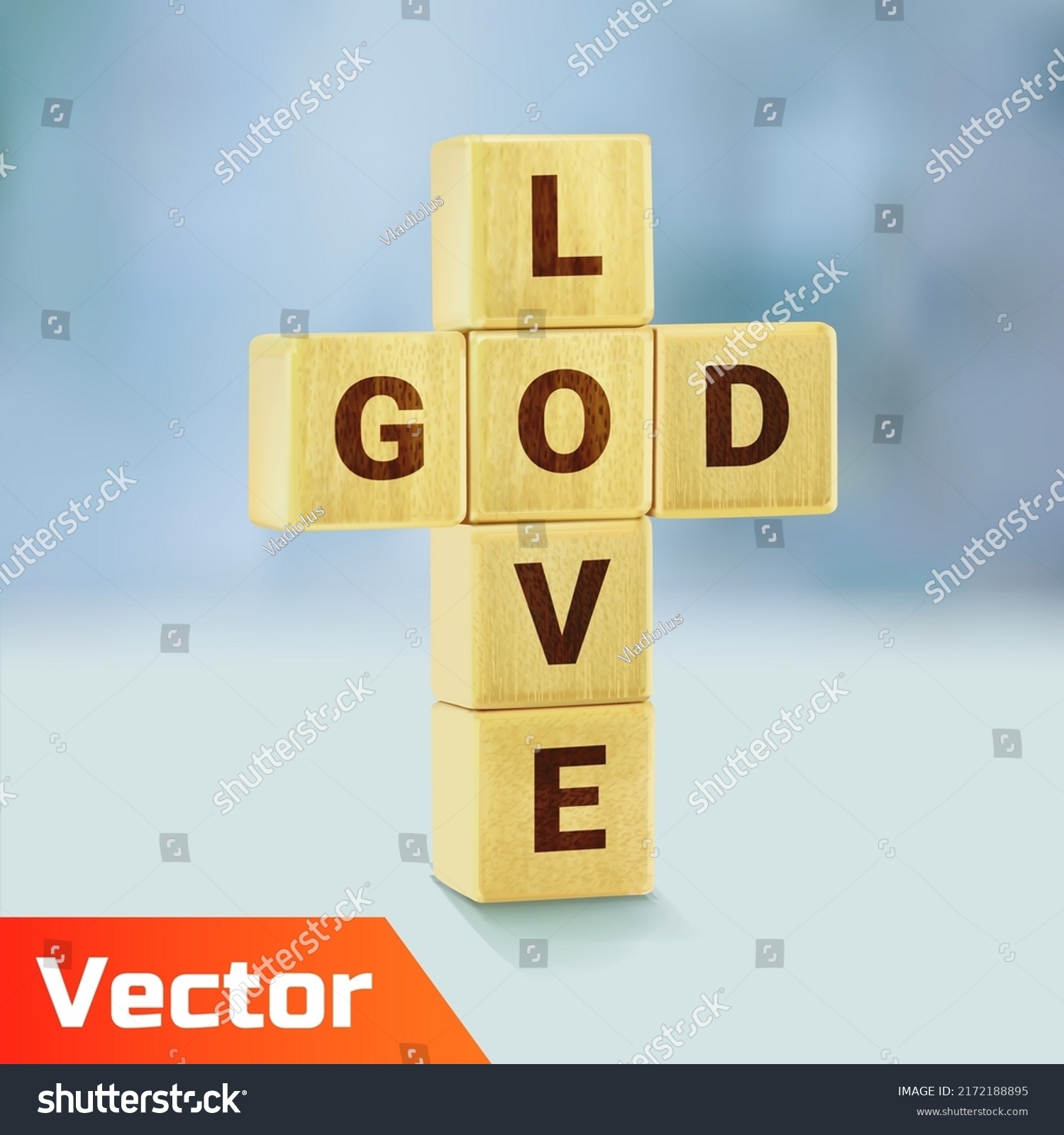 God Love Concept Crossword Love God Stock Vector Royalty Free 2172188895 Shutterstock