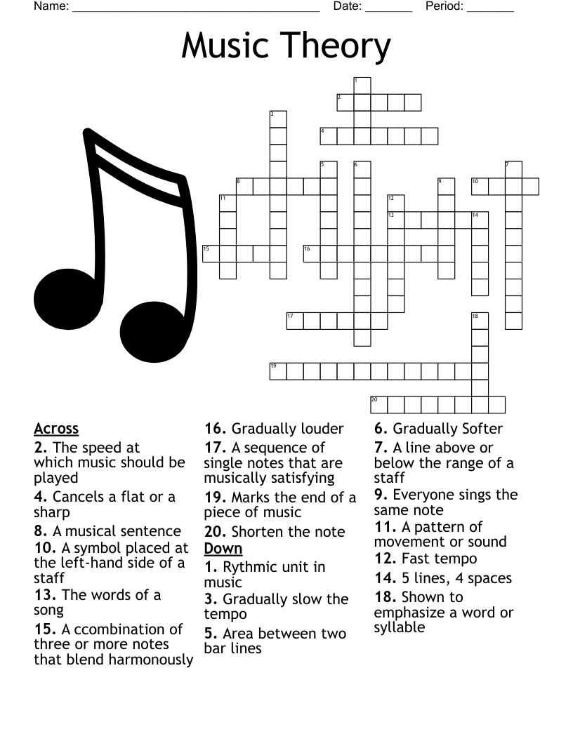 Grade 3 And 4 Steady Beat Crossword WordMint Grade 3 And 4 Steady Beat Crossword WordMint
