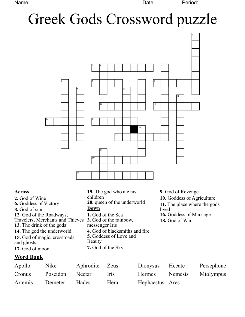 Greek Goddess Of Dawn Crossword Clue