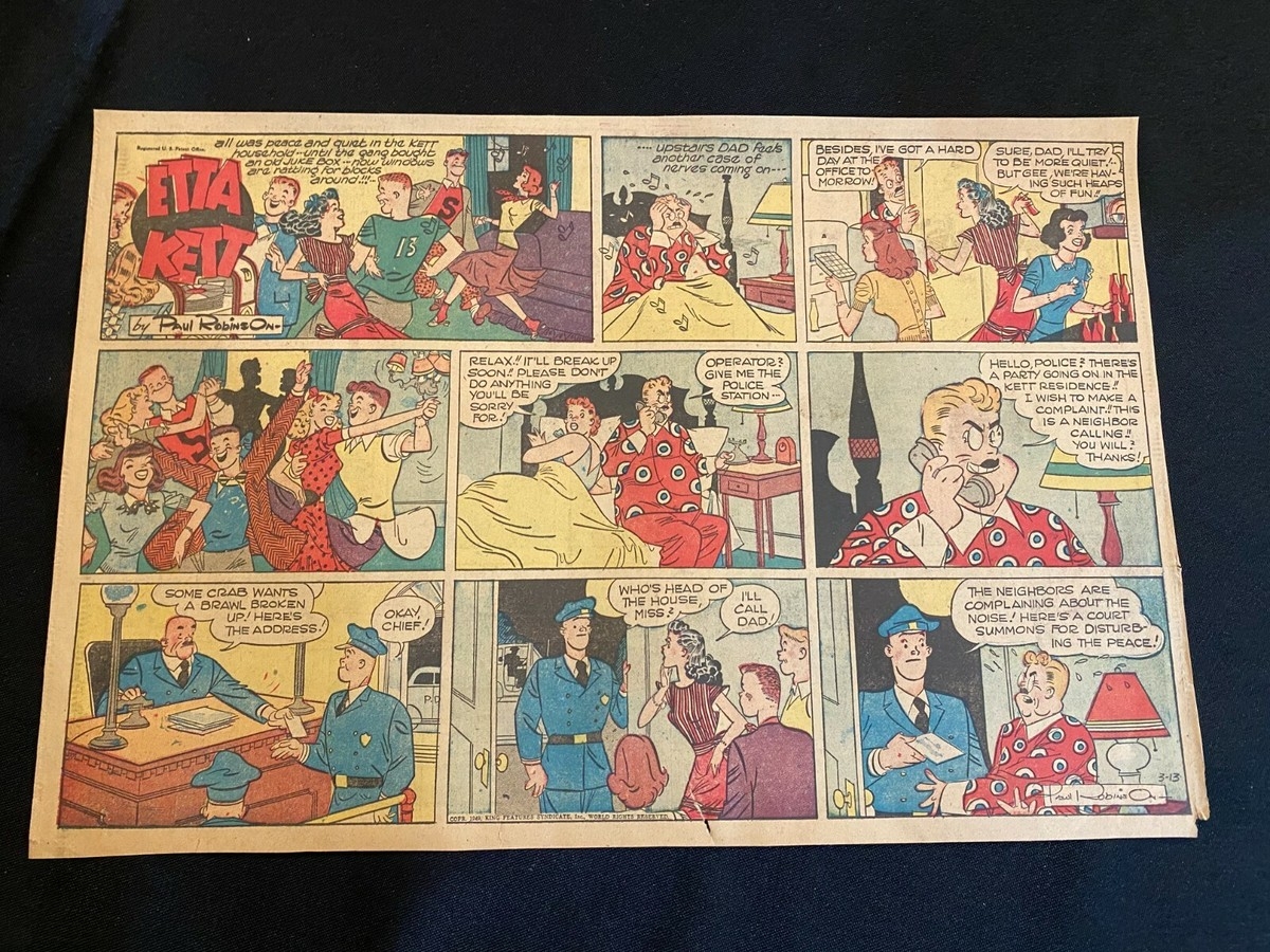 H03 ETTA KETT By Paul Robinson Sunday Half Page Comic Strip March 13 1949 EBay