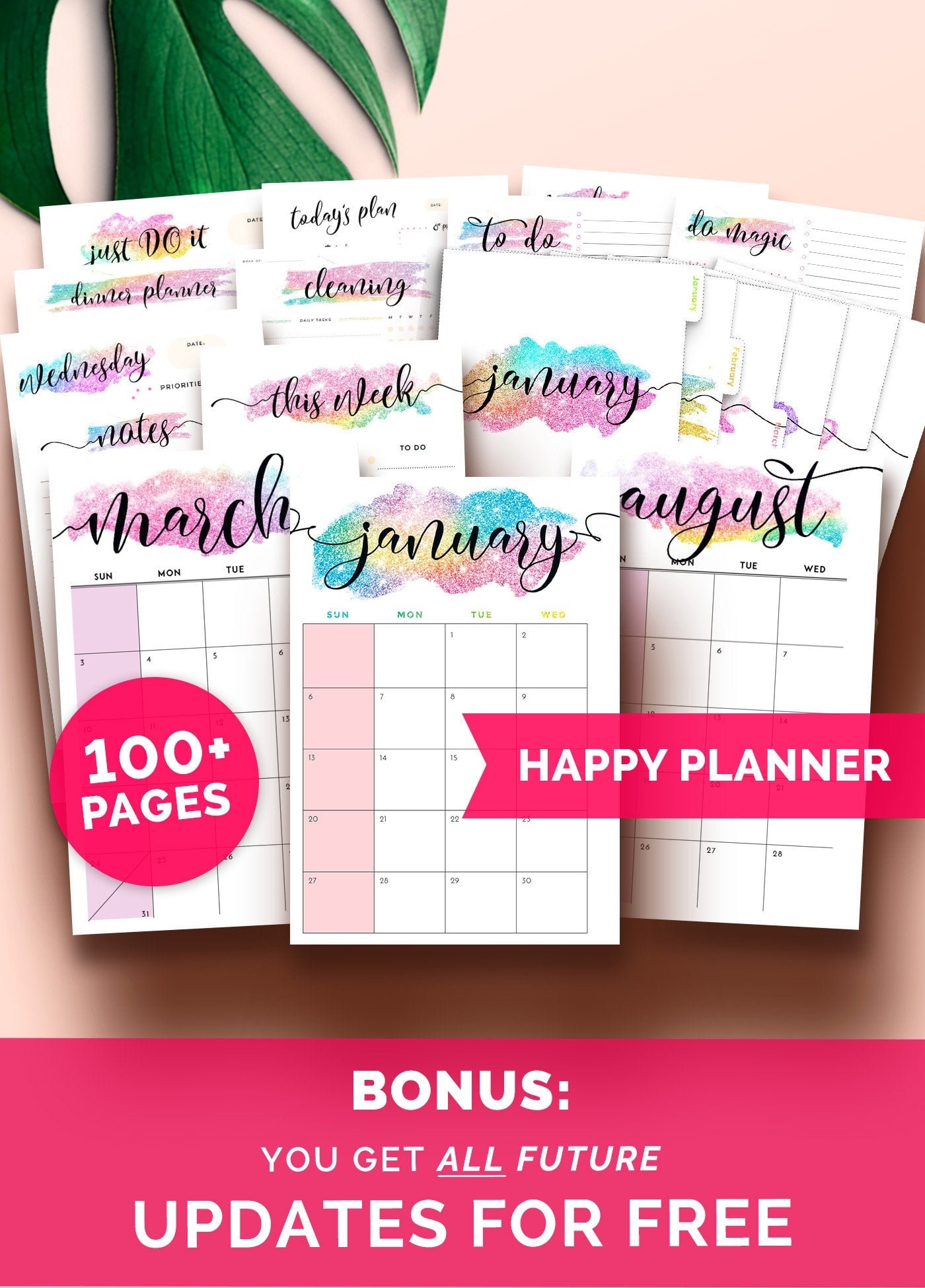 Happy Planner Inserts 2022 2023 Happy Planner Refill 2022 Classic Happy Planner Happy Planner Monthly Dividers 2022 Planner Refill Etsy