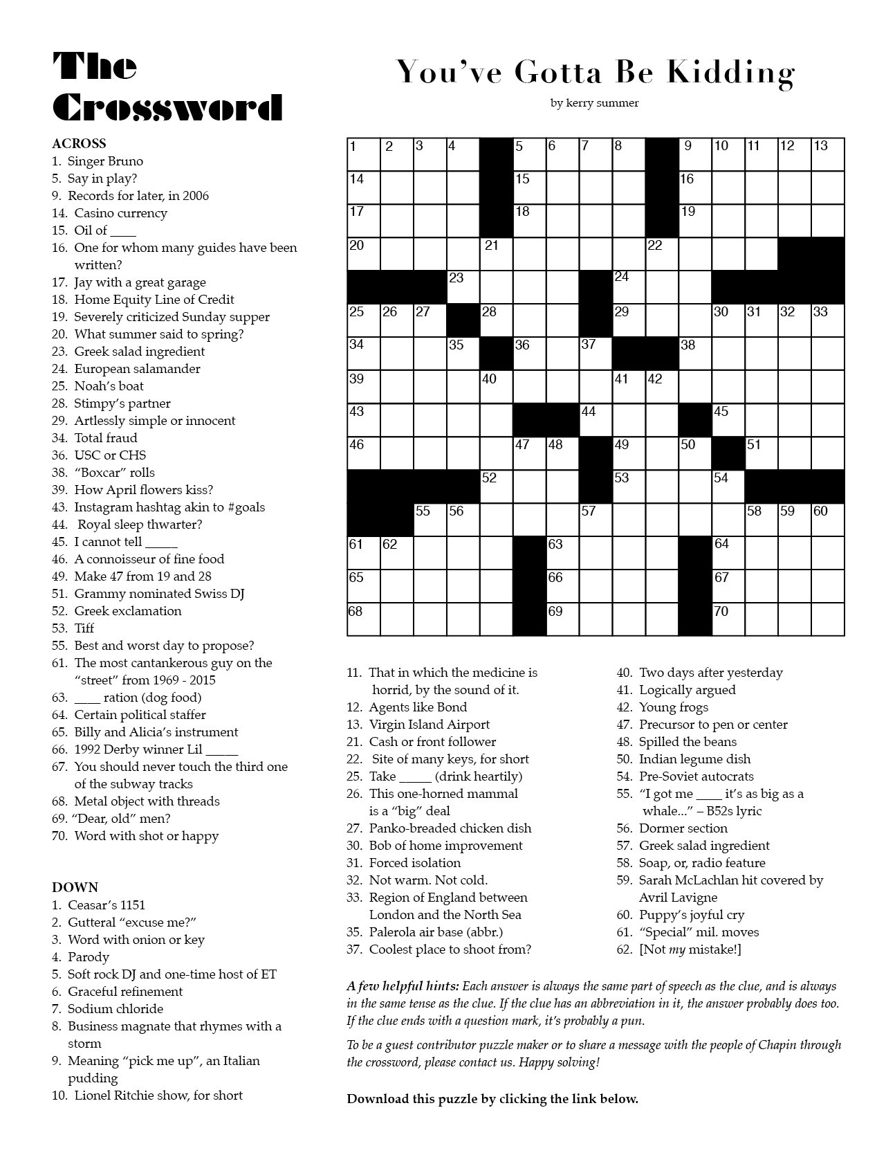 excuse me crossword clue