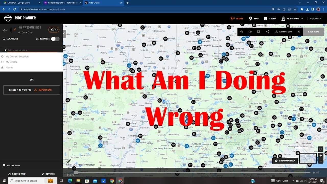 Harley Ride Planner Problems YouTube