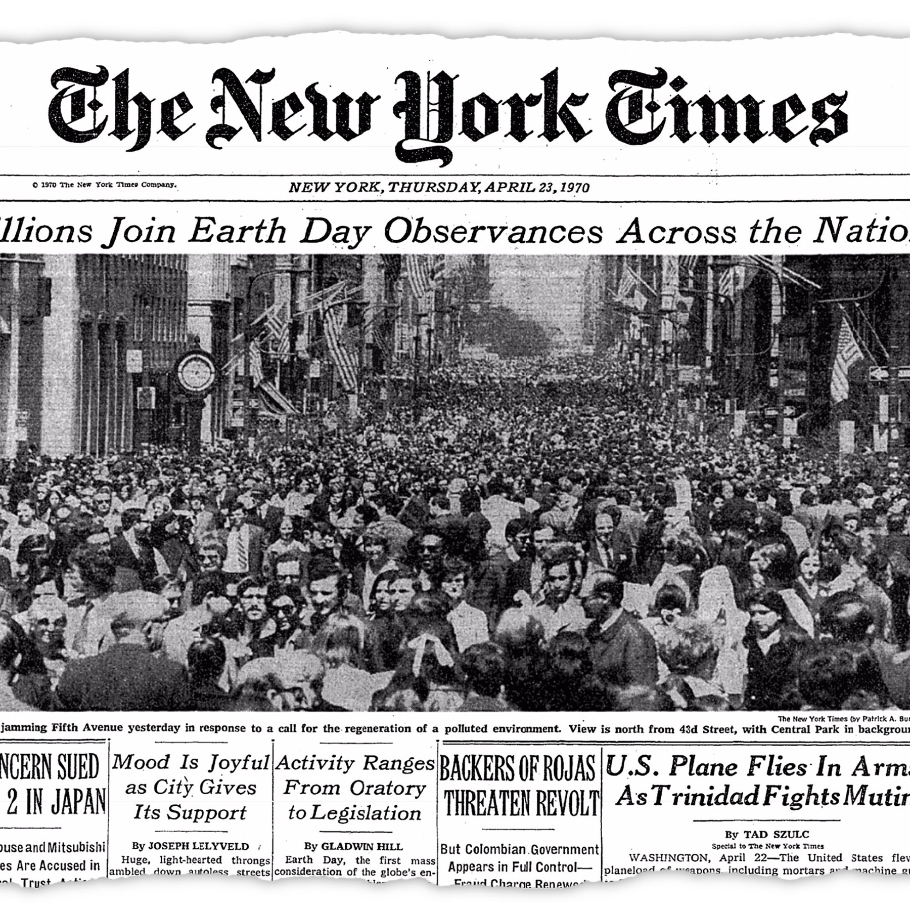 How The Times Covered The First Earth Day 50 Years Ago The New York Times
