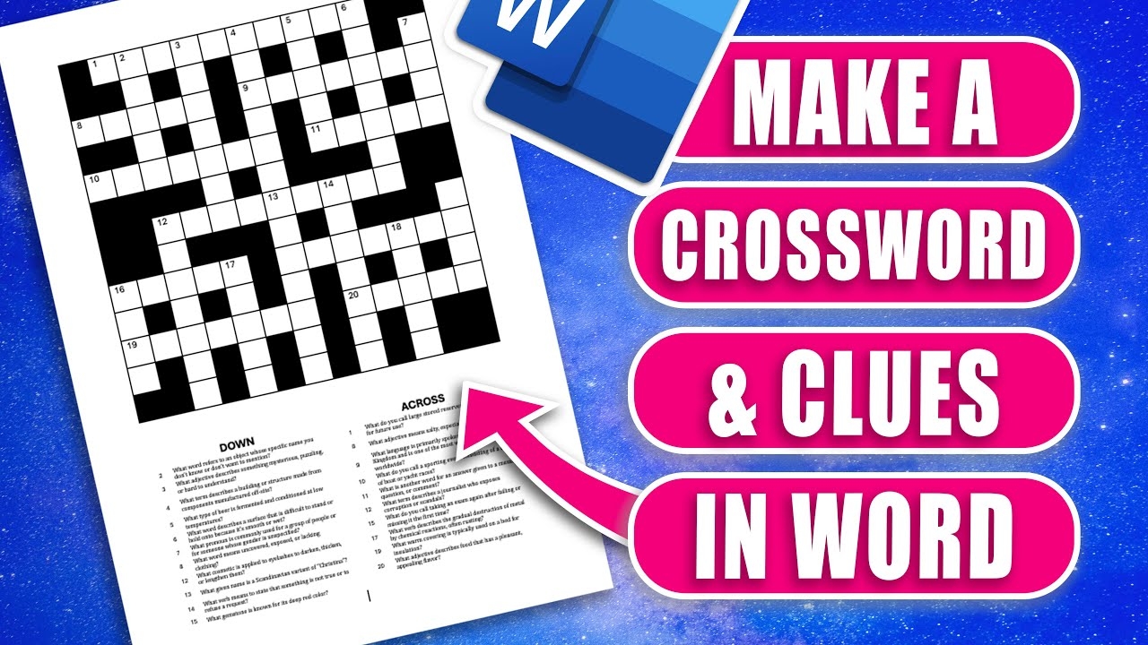 How To Create A Crossword Puzzle Clues In Microsoft Word Step by Step Tutorial YouTube How To Create A Crossword Puzzle Clues In Microsoft Word Step by Step Tutorial YouTube