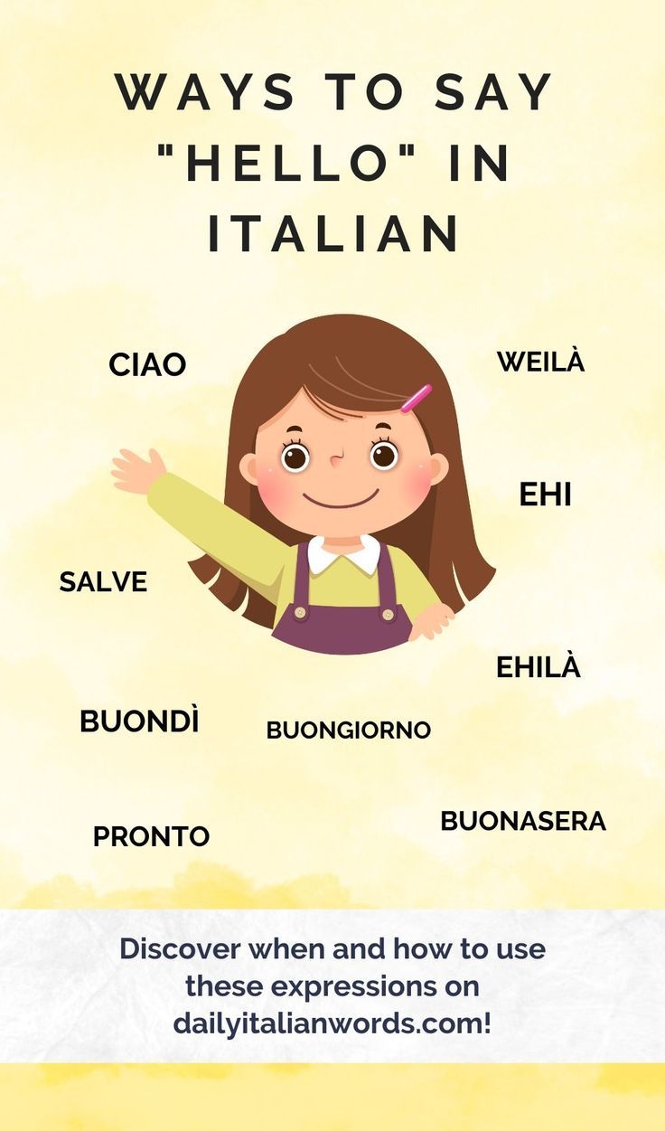 How To Say Hello Italian Greetings How To Say Hello Italian Greetings