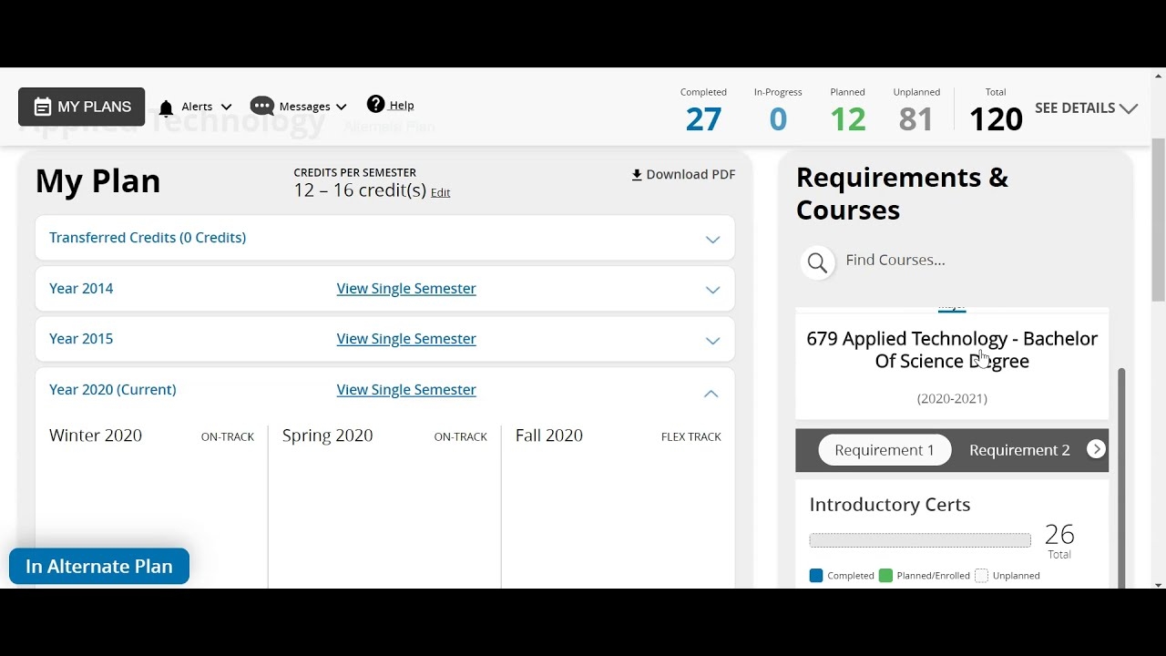 How To Use The Grad Planner For Applied Technology Students YouTube