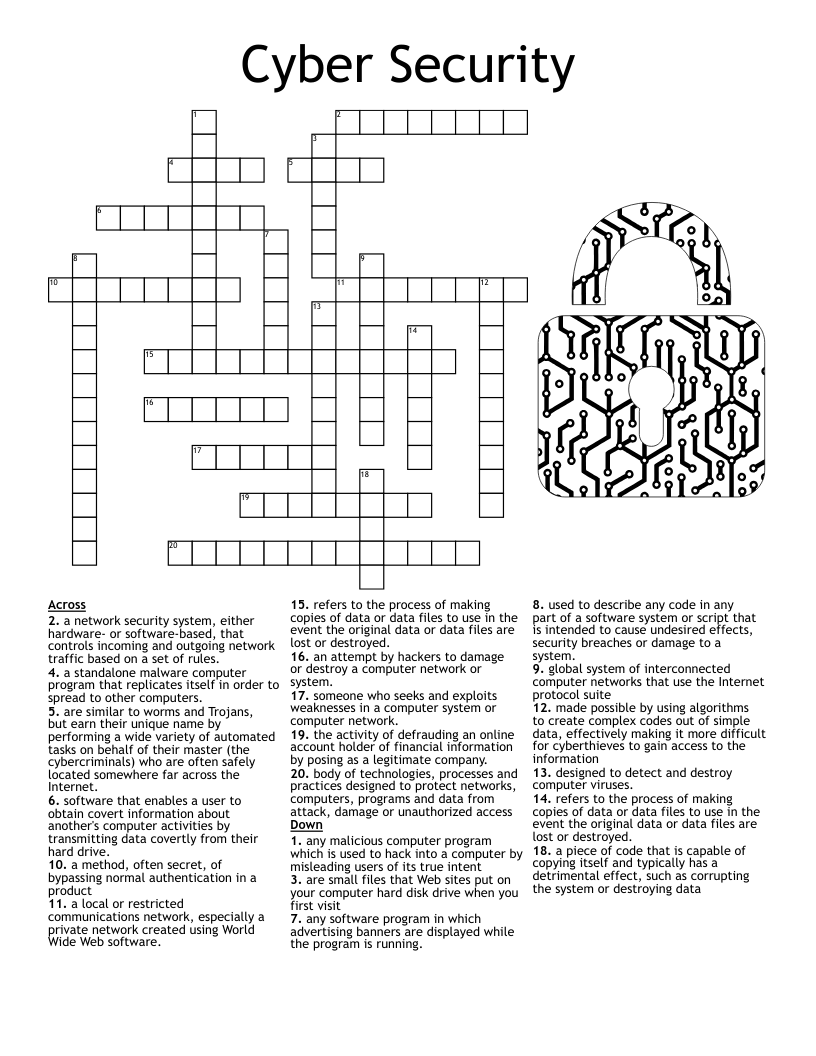 Information Security Crossword WordMint