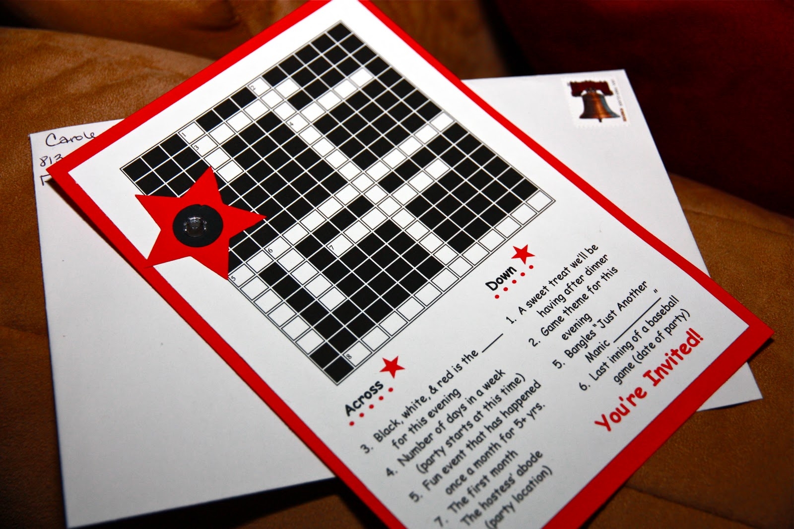 Invite And Delight Black White And Read All Over Crossword Puzzle Party Invite And Delight Black White And Read All Over Crossword Puzzle Party