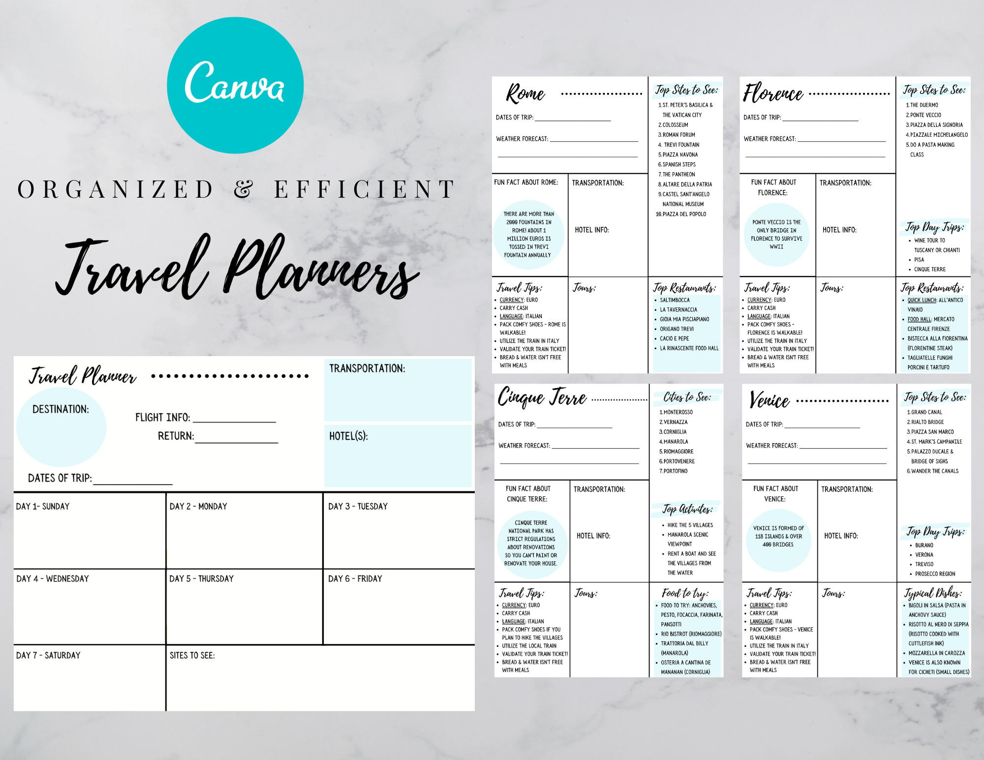 Italy Travel Planner Templates Wander Off The Beaten Path