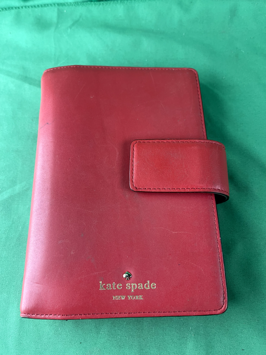 Kate Spade Leather Zip Planner Organizer 6 Ring Agenda Binder EBay