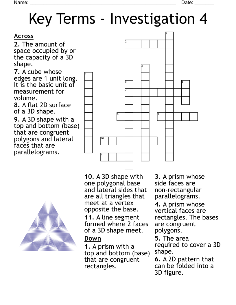 Key Terms Investigation 4 Crossword WordMint