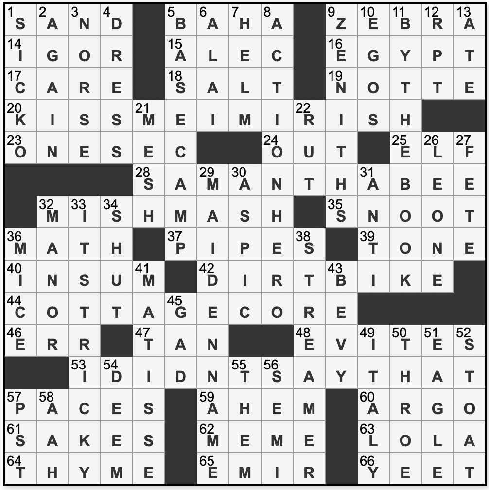 L A Times Crossword Corner Saturday March 16 2024 Jess Rucks