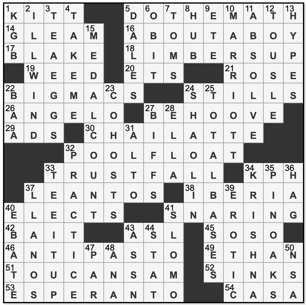 L A Times Crossword Corner Saturday September 14 2024 Adrian Johnson